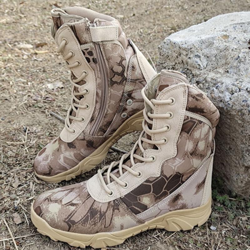 Военные тактические ботинки, мужские желтые камуфляжные ботинки Python, износостойкая рабочая защитная обувь, ботильоны, мужские кроссовки