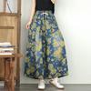 2025 New Summer Jeans Women Basic Loose Harem Pants Casual Vintage Elastic Floral Denim Wide Leg Pants