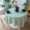 Круглая скатерть, Роскошная скатерть в стиле ретро с полым кружевом, Чехол для маленького круглого стола