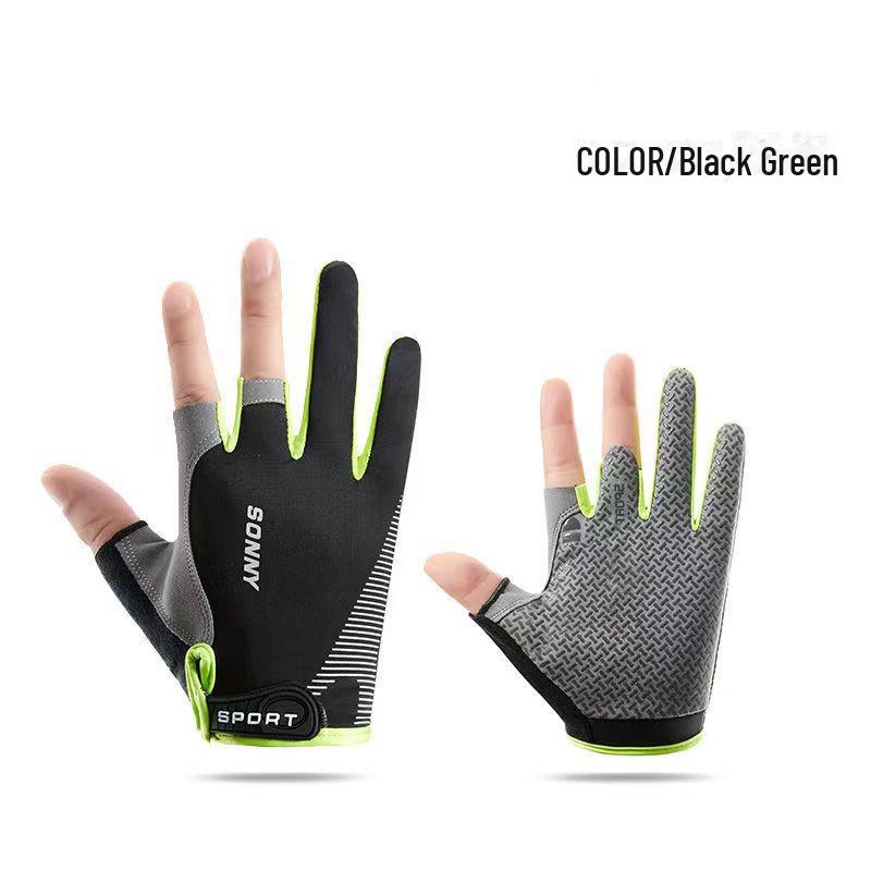 Перчатки для летней рыбалки: Защита от солнца, конструкция с тремя пальцами, нескользящая, противоударная, противопрокольная, износостойкая, не прилипающая приманка.