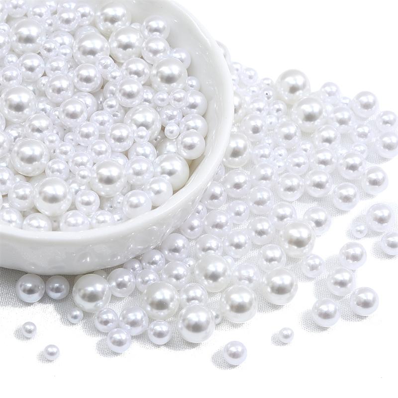 200 шт., 3-8 мм, цветные бусины из АБС-пластика, круглые искусственные жемчужные бусины для самостоятельного изготовления ювелирных изделий, украшения дома, художественный искусственный жемчуг для наполнителей ваз