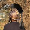Tribal  Brown Medieval Era Warrior Helmet  king Leonidas Helmet King of Sparta Leonidas Brown Helmet Best Gift