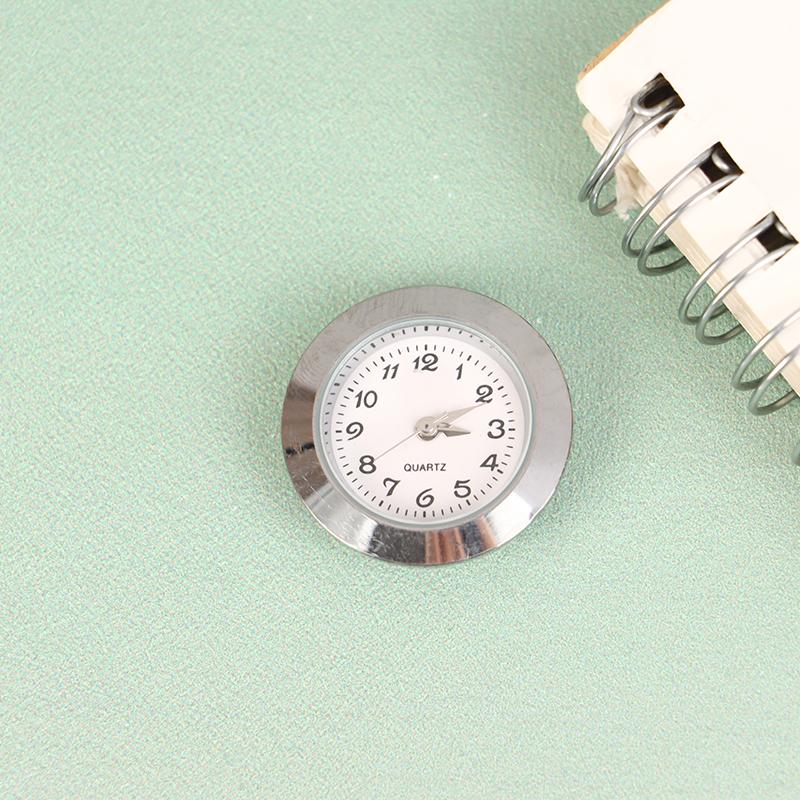 Часы из кварцевого стекла, зеркальные, с круглыми часами, с мозаикой и римскими цифрами, маленькие часы, стол для самостоятельного изготовления, 35 мм 24 мм