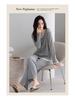 Women's Fall Pajama Set: Long Sleeve & Long Pants with Breast Pads, Modal Fabric, Wear Indoors or Outdoors