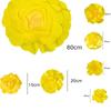 NEW Yellow Color Simulation Flower 3D Multi Size Artificial Flower Flower Head Garden Style Artificial Rose Interior Design