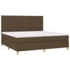 VidaXL Slat Bed Base with Mattress and LED, Upholstered Bed with Headboard, Double Bed, Adult Bedroom Bed, 3135544
