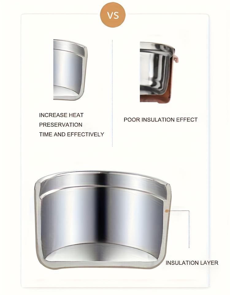 1 ланч-бокс из нержавеющей стали большой вместимости с термосумкой для ланча – герметичный ланч-бокс для использования в школах, во время кемпинга