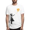Футболка с принтом Bitcoin Balloon Guys Banksy Loves Bitcoin Серия Для Мужчин Летняя Повседневная Уличная Одежда 100% Хлопок XS3XL Большие Размеры