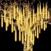 Star Meteor Shower Rain Lights,30cm 8 Tubes 192 LED Valentine Lights Icicle Snow Falling Christmas Lights Outdoor Raindrop Lights,Wedding Party Tree