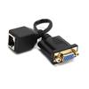 Черный мужской/женский на женский штекер Plug and Play VGA-удлинитель VGA на RJ45 Сетевой кабель Адаптер Ethernet-порта