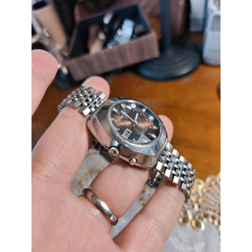 Б/у Orient Chrono Ace Темно-коричневый циферблат Браслет Jubilee Подвижный элемент