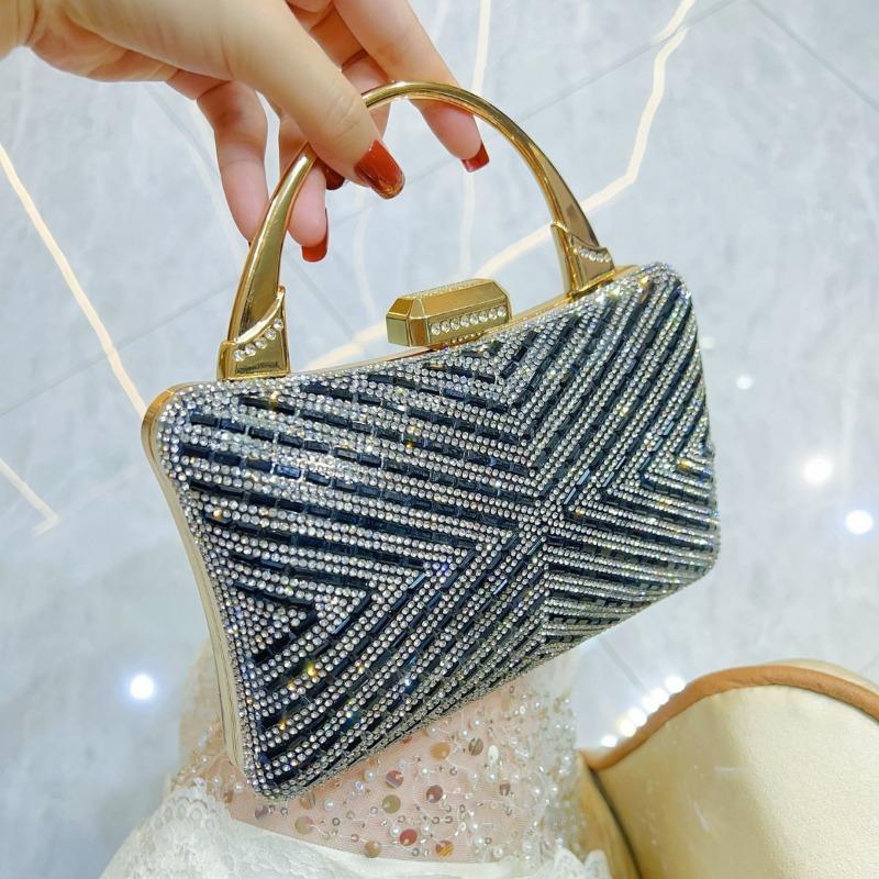 Diamond Handbag Dinner Bag Banquet Clutch Bag Women's Single-shoulder Crossbody Chain Small Bag