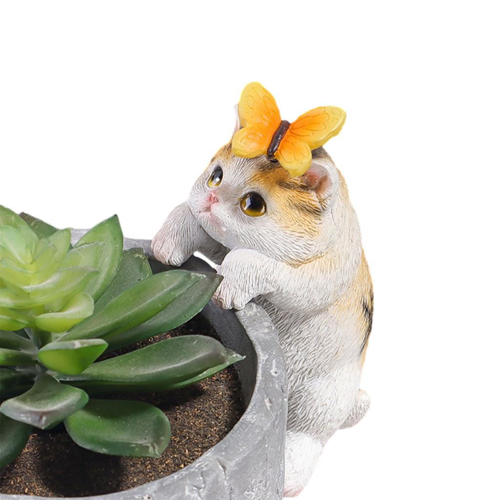 Имитация кошки Миниатюрные украшения для дома Фея Садовые аксессуары для декора горшечных растений