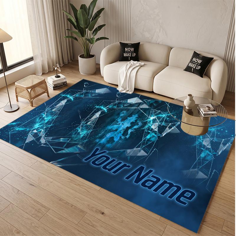 Personalized Crystal Velvet Carpet Chelsea FC Pattern Non Slip Floor Rug