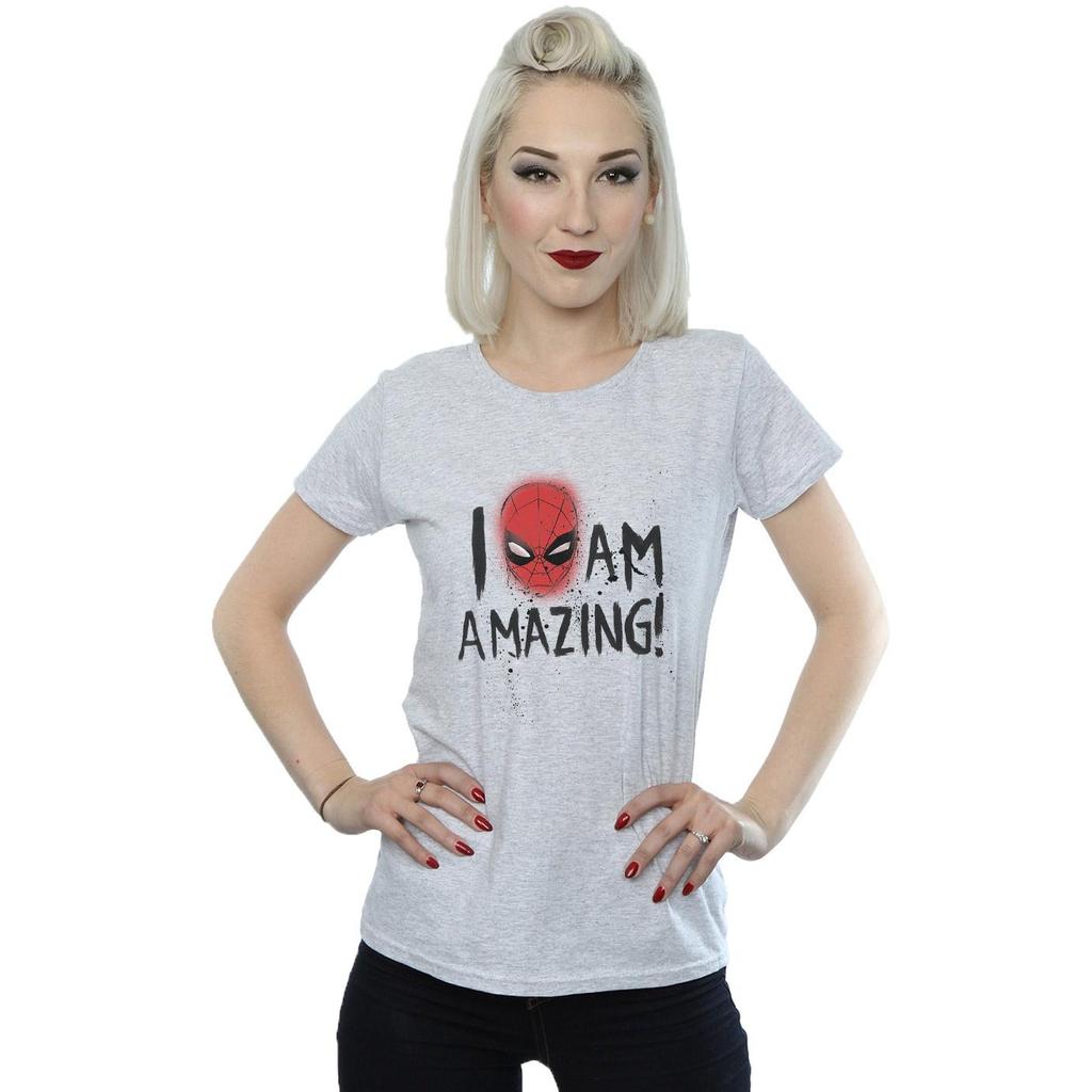 Marvel Womens/Ladies Spider-Man I Am Amazing Cotton T-Shirt