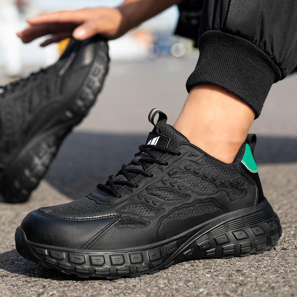 Мужская защитная обувь Женская рабочая обувь Рабочие ботинки со стальным носком Кроссовки Мужчины Женщины Легкая дышащая обувь Строительная обувь
