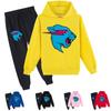 Fashion Mr Beast Lighting Cat Childrens Boys Sweater Cotton Hoodies and Pants Sets