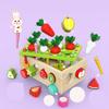 Best Selling Magnetic Fishing Wooden Radish Fruit Cart Shape Matching Blocks Montessori Educational Toys For Children
