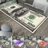 Большой ковер с принтом долларовых купюр США Креативный дизайн валюты Напольный коврик для гостиной Прихожей Коридора Денежная тематика Домашний декор Мода