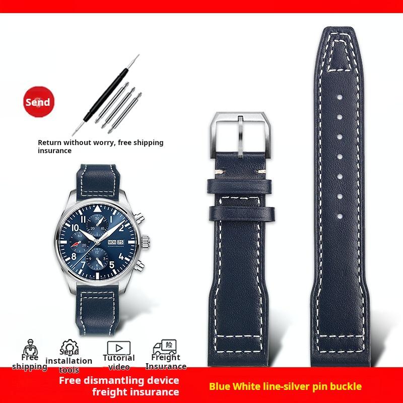 20мм 21мм Коровья Кожа Ремешок для Часов Мужской Для IWC Pilot Маленький Принц Mark 18 Бронза Большой Летающий SpitFire кожаный ремешок для часов аксессуары