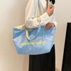 Bag Korean Lazy Wind Underarm Bag Women's 2025 New Alphabet Printed Canvas Bag Large Capacity Shoulder Tote Bag