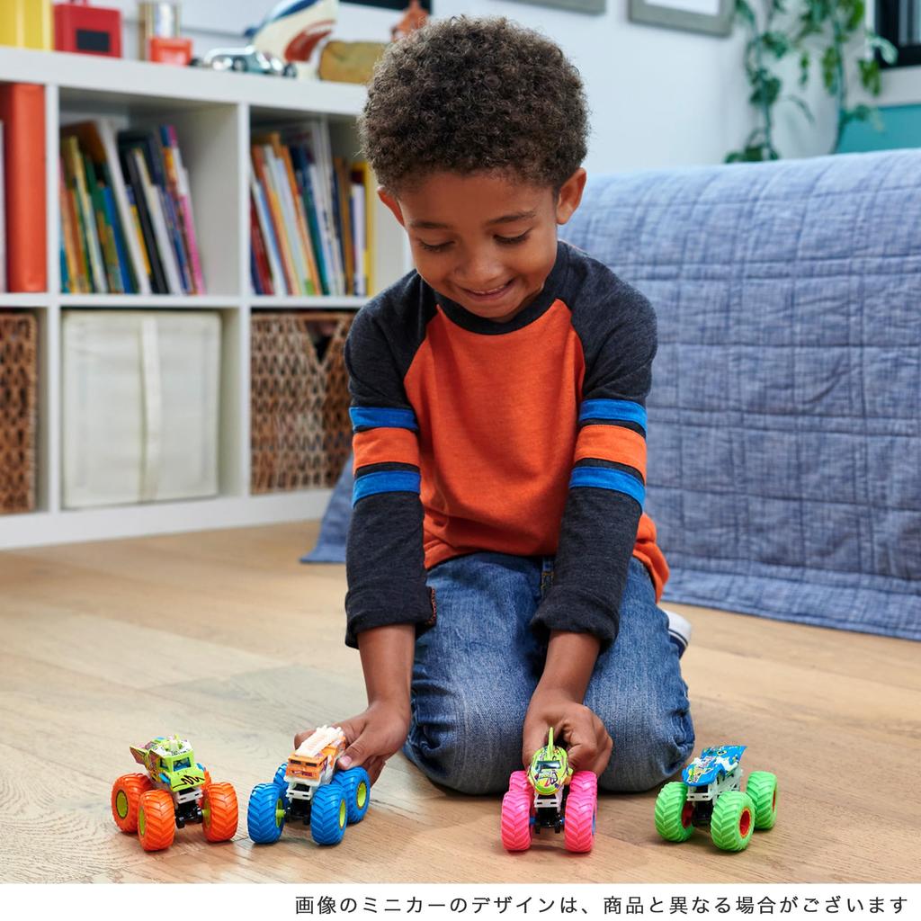 Hot Wheels Light-Up! Monster Truck Assortment Vehicle Toys, Mini Cars, 6-Car Box, Ages 3+, Multi-Purpose, 986A-JFX08