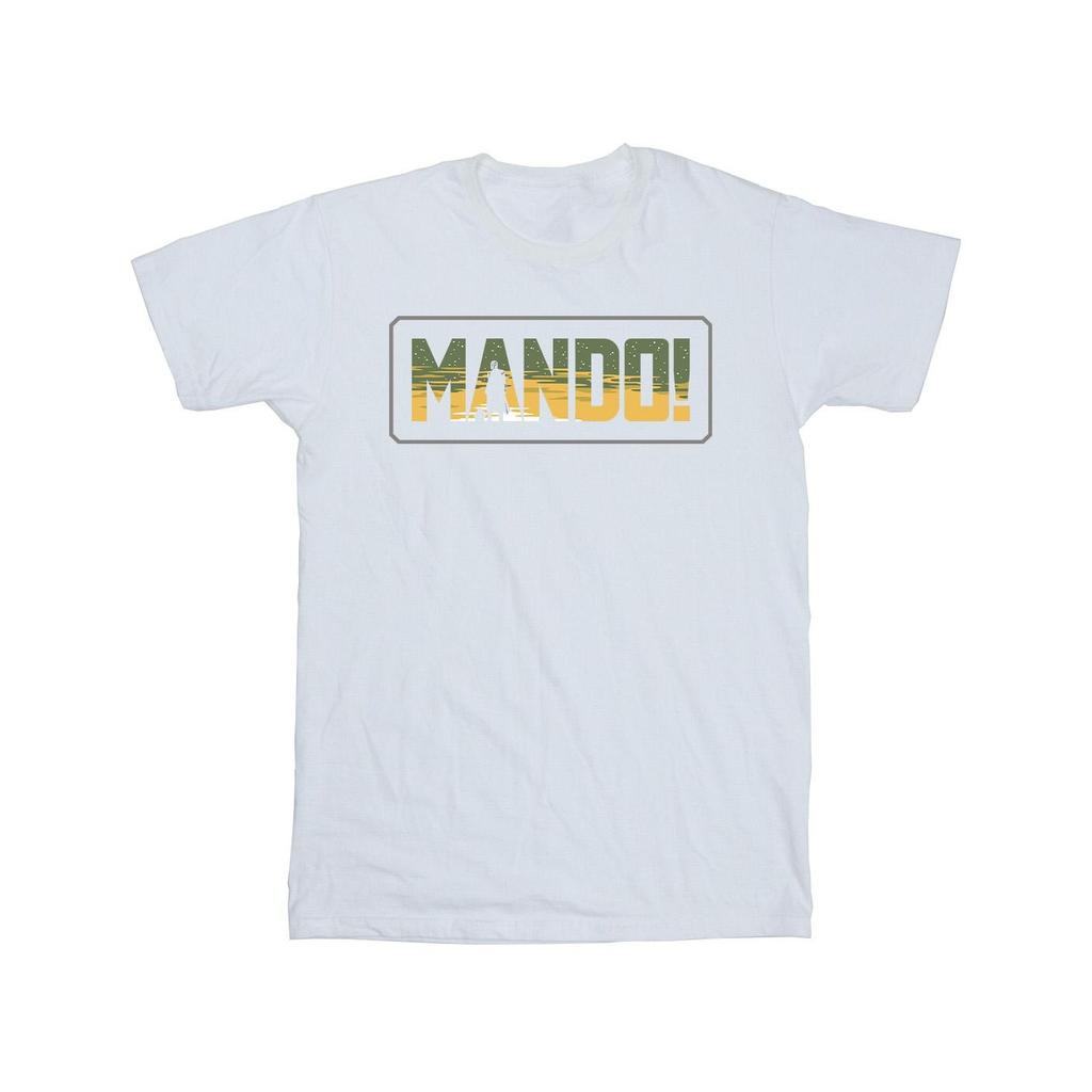 Star Wars Mens The Mandalorian Mando Cutout T-Shirt