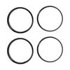 INFINAUTO Hub Centric Ring 57.1mm Inner Diameter 66.6mm OD Car Wheel Hub Ring ABS Plastic Black 4pcs