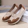 Летние новые нескользящие износостойкие дышащие мягкие подошвы женские туфли цветные блоки с круглым носком повседневные универсальные модные мокасины