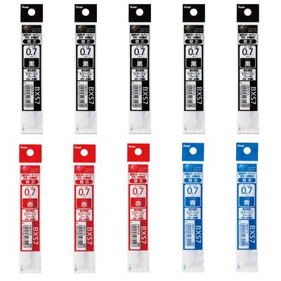 PENTEL Набор сменных стержней для шариковой ручки XBXS7 5 3 2 Синий Многофункциональный 0,7 мм, Черный, Красный,