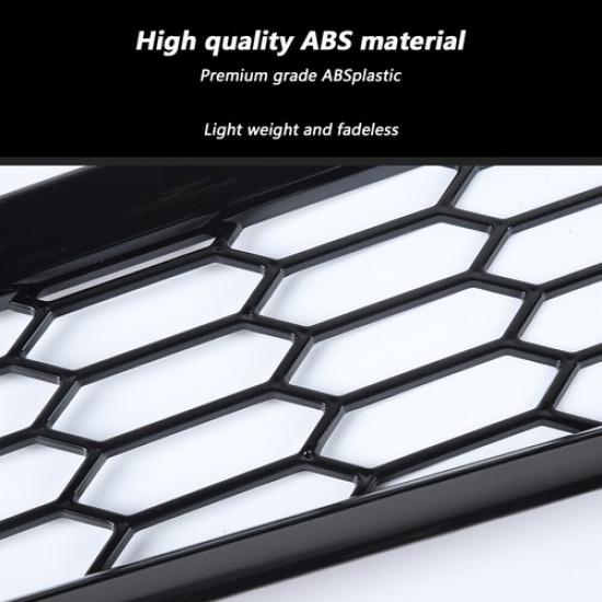 Honeycomb Front Bumper Bottom Fog Lamp Cover Trim For Ford F150 2017- Black