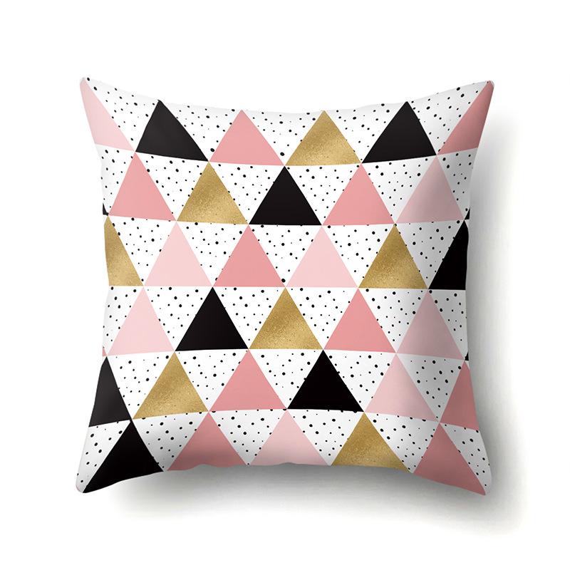 Ins Style Abstract Creative Polyester Pillow Case Car Decoration Home Printed Bedside Cushion Cover Pillow Case