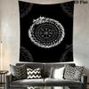 Norse Mythology Dragons and Runes Pattern Home Decor Tapestry, Wall Hanging, Decorative RV Wall Cloth.NGT0928211