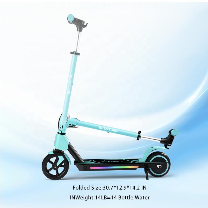 Electric Scooter — 6.5-inch Solid Tires, 130W Brushless Motor, Alloy Steel Frame, Foldable Design — A Gift for Kids.