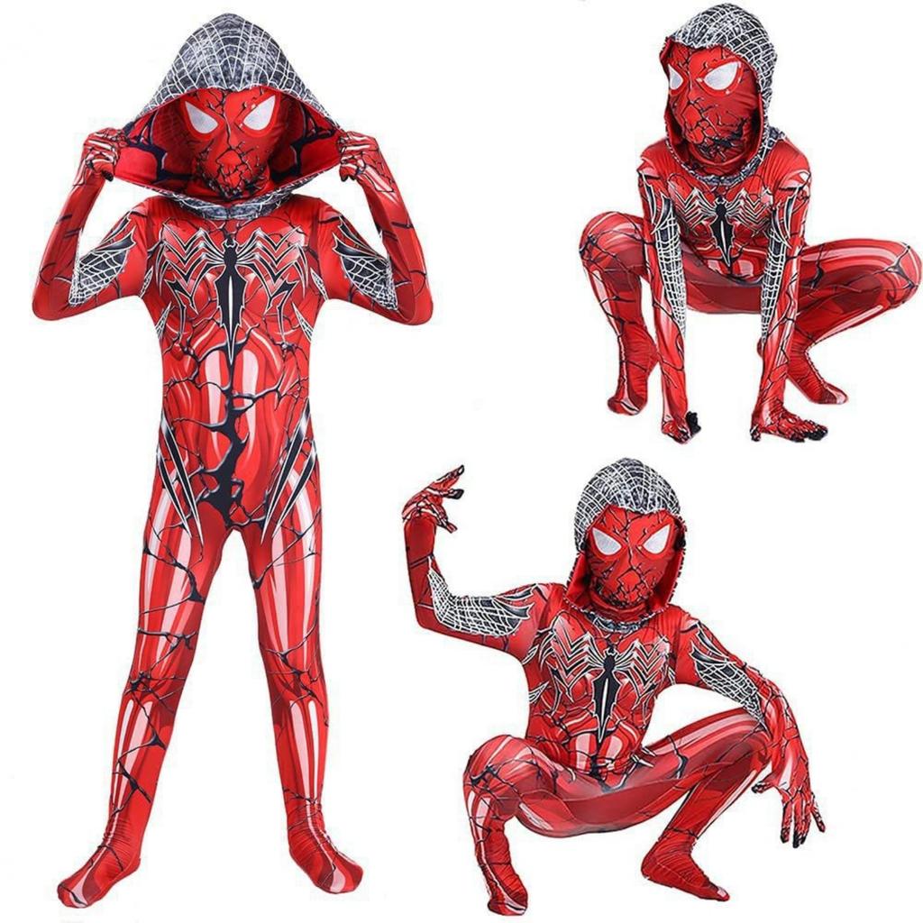 Full Body Stretch Jumpsuit with Hood and Integrated Gloves for Stage Performance and Costume Events Suitable for Halloween and Themed Parties