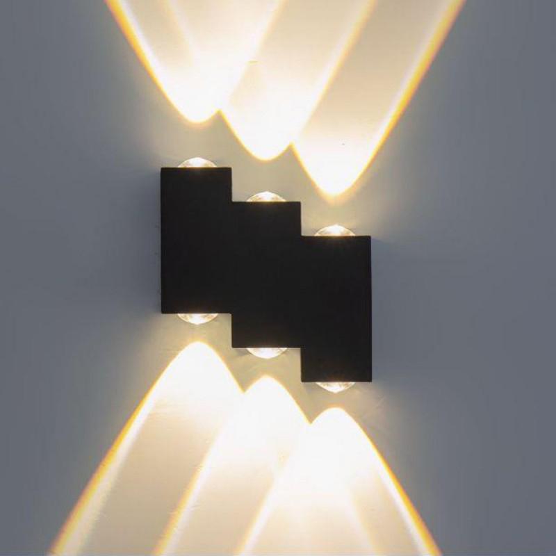 Уличный алюминиевый настенный светильник IP65 водонепроницаемый светодиодный светильник с несколькими головками для двора, сада, виллы, простой настенный светильник AC90~260 В