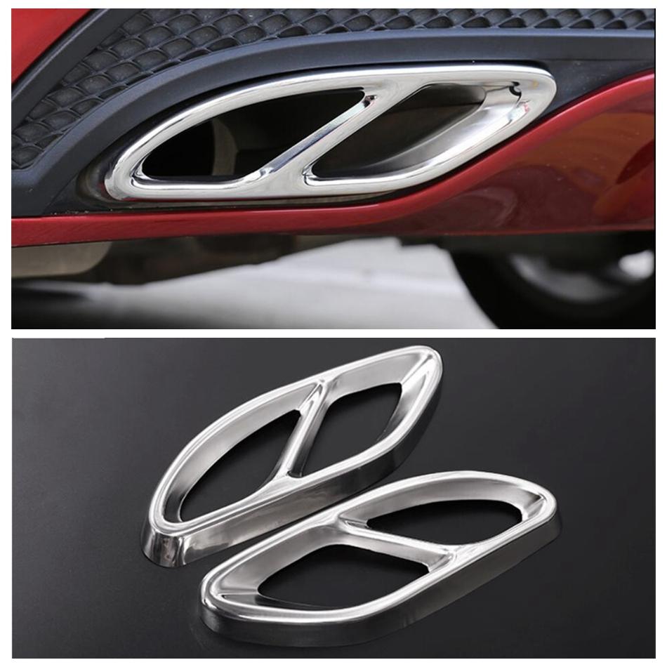 Car Rear Tail Exhaust Tip Pipe Protection Cover Trim Accessories For Mercedes Benz GLE Class W166 & Coupe C292 2015 2016 2017