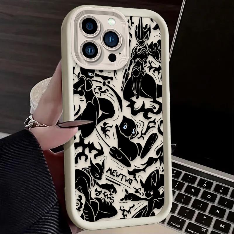 Матовый чехол для телефона P-Pokemon Gengar для iPhone 17 Air 16 16E 15 14 13 12 11 Pro Max X XS X S Max XR SE 2020 SE4 7 8 Силиконовый чехол