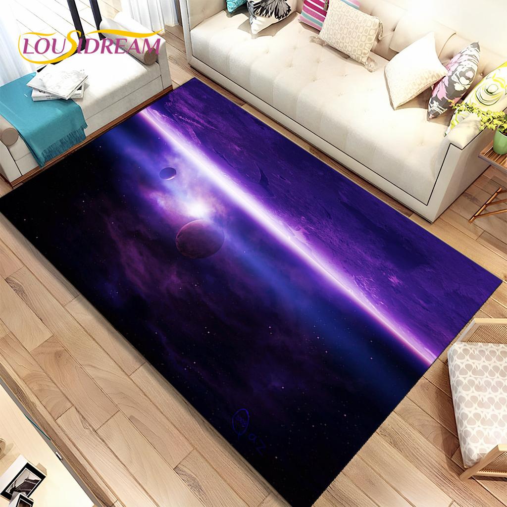 Коврик Galaxy Universe Space Stars, ковер для дома, гостиной, спальни, дивана, коврик для двери, детский нескользящий напольный коврик HD