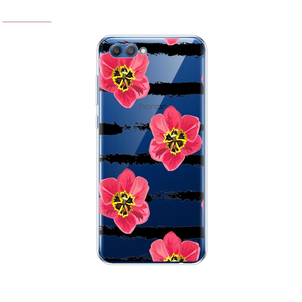 Чехол для Huawei Honor V10 VIEW 10, мягкий силиконовый чехол из ТПУ на заднюю панель телефона для Huawei Honor 10, чехол Etui, защитный чехол с принтом