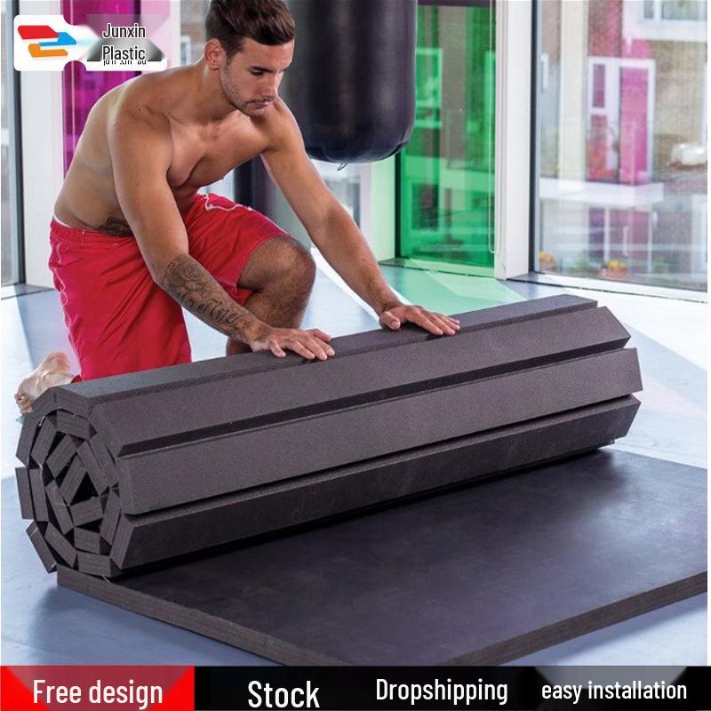 Boxing, Martial Arts & Gymnastics XPE Roll Mat for Dance, Judo, Taekwondo, and Sit-ups