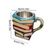 Кружка для кофе из смолы с 3D-росписью в виде книг, уникальная чашка для напитков ручной работы, креативная посуда для напитков в форме книги, красочные оригинальные кружки для подарков любимому человеку