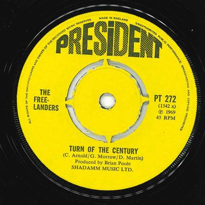 7-дюймовая пластинка FREE-LANDERS - Turn Of The Century PT272 President Recor 1969 UK Поп Б/У