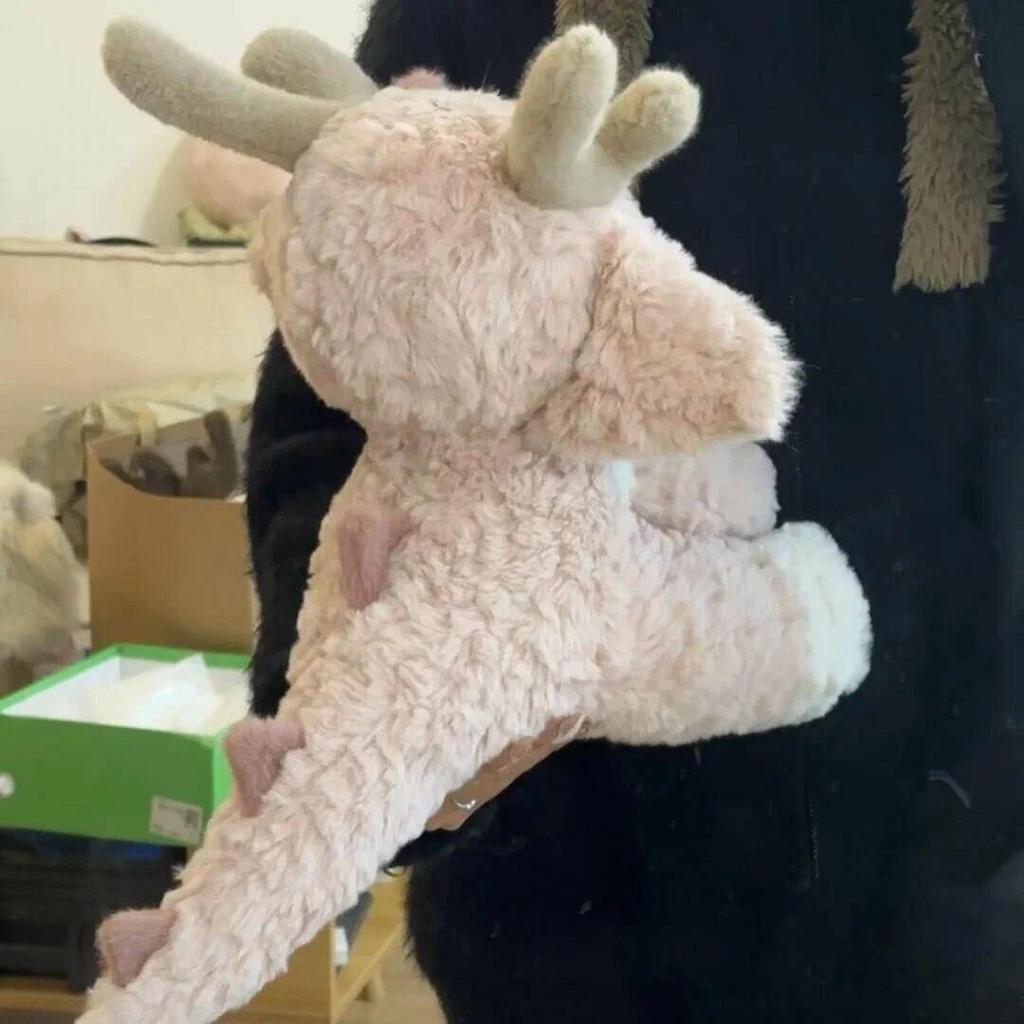 Плюшевая игрушка/розовая кукла китайского дракона/высота около 35 см