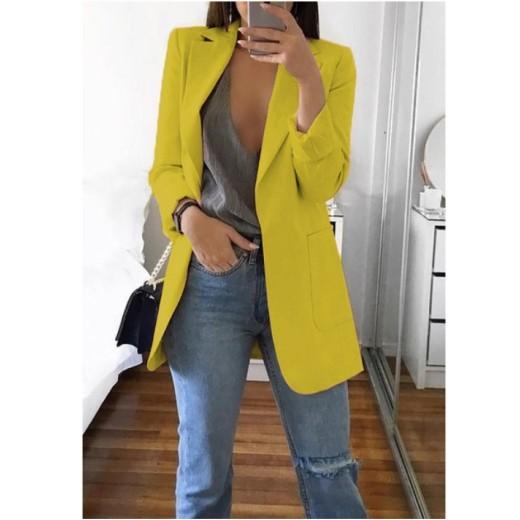Women's Casual Oversized Long Blazer Cardigan Jacket Coat Autumn Fashion Long Sleeve Cardigan Solid Color Office Ladies Solid Color Blazer Plus Size