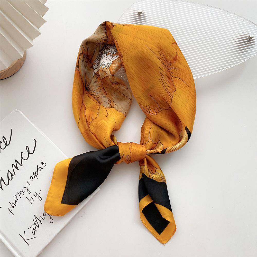 Fashion Decoration Scarf Hairband Tie Hair 70 Small Square Scarf Silk Scarf Women'S Spring And Autumn Versatile Small Scarf Professional Scarf