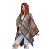 Acrylic Split Shawl Women'S Thickened Hat Cape Plaid Scarf
