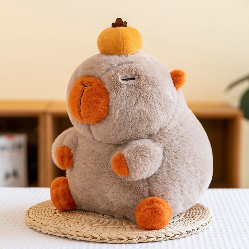 Cartoon Capybara Persimmon Plush Doll Childrens Birthday Gift Decoration Home