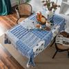 Retro Cotton Linen Tablecloths Coffee Table Dining Cover Table Cloth Picnic Mat Photo Background Cloth Kitchen Room Decor