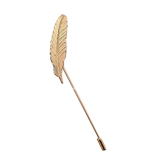 Brooch Elegant Decorative Vintage Men Feather Lapel Pin for Suit